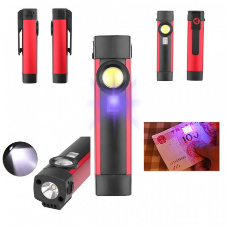 Lanterna XPE + Cob Led + 395 Violet WL01