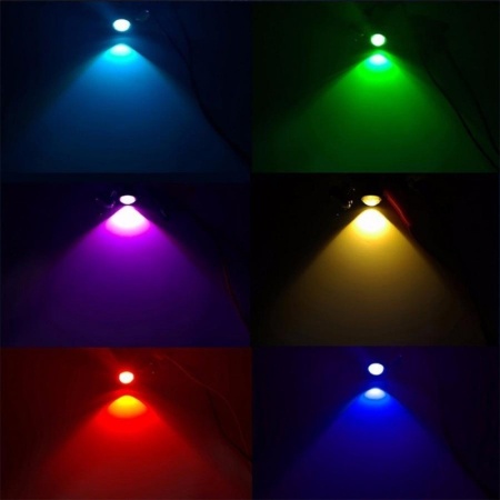 LED auto 18mm / 12V - 9W - alb, rosu, albastru, verde, mov, galben (set 2 buc) - Img 5