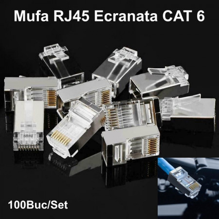 Mufa FTP - UTP plastic si metal CAT6 100 buc / set