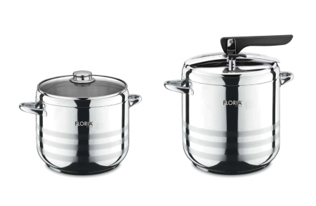 Pachet Oala sub presiune inox ZLN-0676 FLORIA 5L + 7L