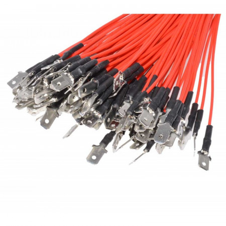 Papuci electrici 6.3 mm, tata cu fir 20 cm, set 100 de bucati - Img 3