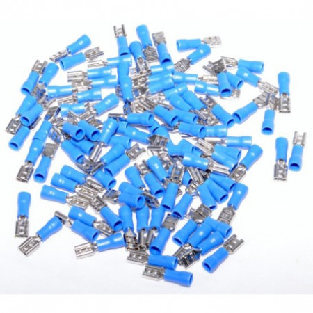 Papuci electrici izolati albastru mama 4,8mm 100 buc/set - Img 2