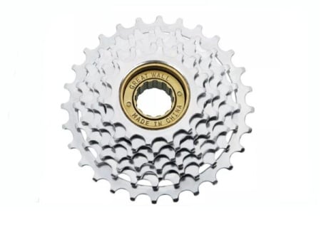 Pinion bicicleta spate pe filet, 7 viteze ,crom