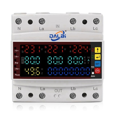 Protectie multifunctionala trifazica 100A - V/A/Hz/Kwh - Img 2