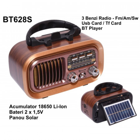 Radio retro solar wireless RX-BT628S