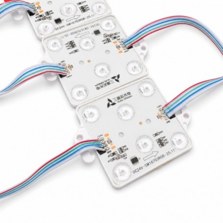 Set 20 Module LED RGB Adresabile 24V, 6 LED 3030, IP65, SM16703 - Img 4
