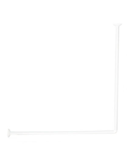 Set bara pentru perdea dus tip L alb 80cm - Img 3
