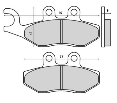 Set placute frana Gilera DNA, Runner, Piaggio Fly, Beverly, X7, X8, X9 50-400cc - Peugeot Geopolis 125-400cc - Img 4