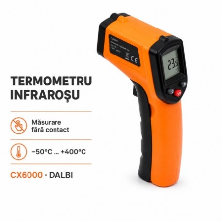 Termometru Infraroșu Digital cu Laser -50°C–400°C CX6000 - Img 2