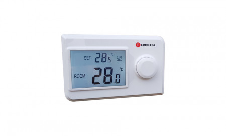 Termostat neprogramabil, cu fir, LCD, iluminare LED, Ermetiq HT19N