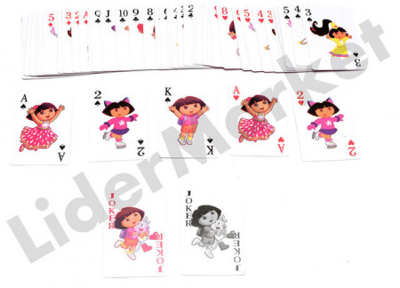 Carti de joc pentru copii - imprimeu Dora the Explorer