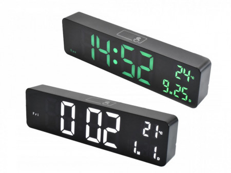 Ceas digital cu led, afisaj negru sau verde