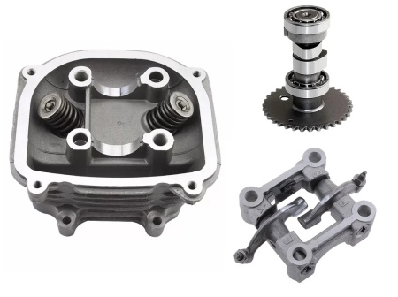 Chiulasa completa scuter GY6 125cc - 150cc 4T cu supape si capac tacheti - Img 2