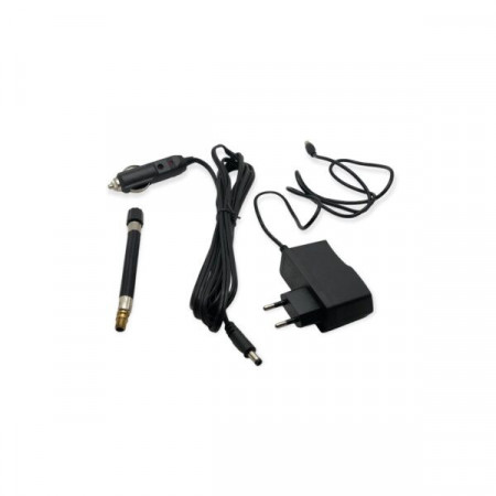 Compresor auto portabil cu lumina ,incarcator ,accesori ,un acumulator- 24v ,furtun -150mm ,manometru cu afisaj, viteza de umflare 30-60L minut ,greutate produs 1100g - Img 3