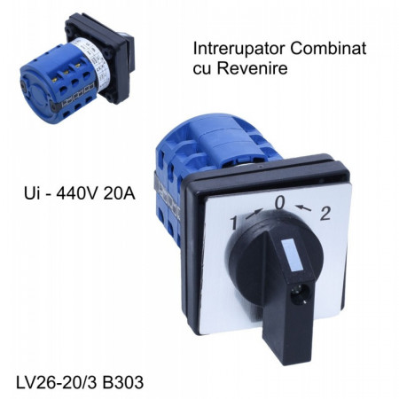 Comutator cu 3 came 1-0-2 revenire 20A - Img 4