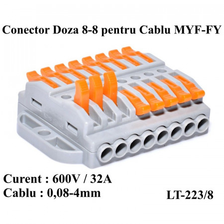 Conector Doza 8-8 pentru Cablu , LT-223/8
