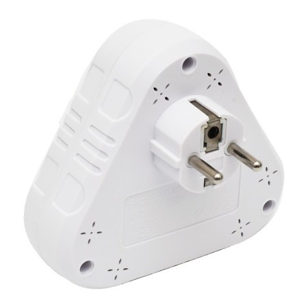 Dublu Stecher Schuko cu 2 USB si 1 Tip C, 2500W, Alb, F203 - Img 2