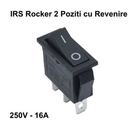 Intrerupator IRS Rocker, 2 pozitii cu Revenire, 3 Contacte - 16A / 250V - KCD3 - Img 3