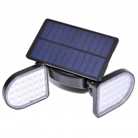 Lampa solara dubla 2 x 28 LED + senzor lumina JC13-1 - Img 4