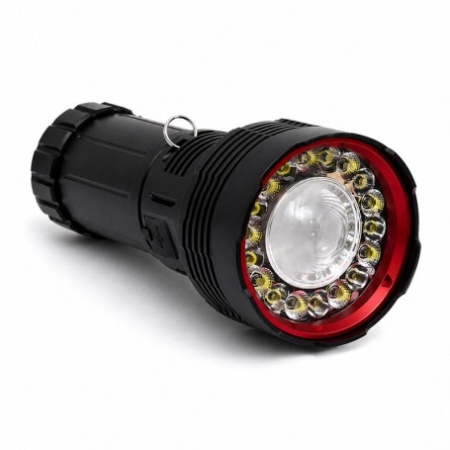 Lanterna Profesionala LED Ultra Puternica cu LED Central Laser, 19 LED-uri, Acumulator 44650, Incarcare Type-C KH-W536 - Img 9