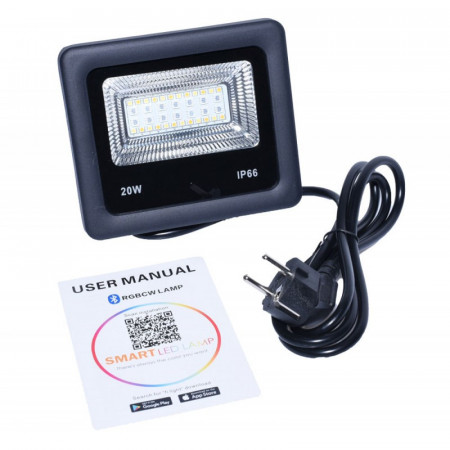 Proiector LED smart cu Bluetooth RGBCW 20W - Img 2
