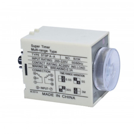 Releu de timp (Temporizator Mecanic) 0,5S/5S/30S/3 min - Img 2