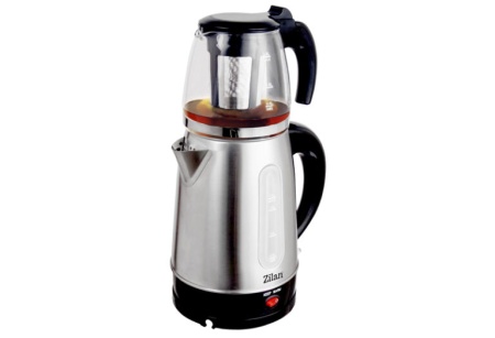 Set fierbator electric+ceainic FLORIA ZLN-3581,Inox/Negru Putere 2200W,