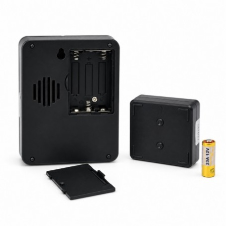 Sonerie Fără Fir cu 38 Melodii, Rază 100 m, Neagră X3 - Img 3