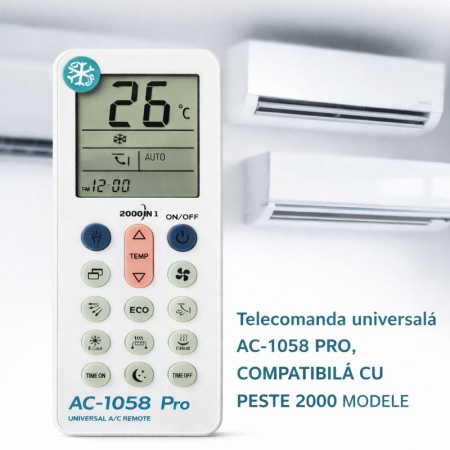 Telecomanda Universala pentru Aer conditionat AC-1058 PRO - Compatibila cu peste 2000 de modele - Img 4