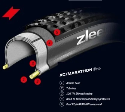 Anvelopa Tubeless Zleen Leopard Pro 29 x 2.25, TPI 120 - Img 2