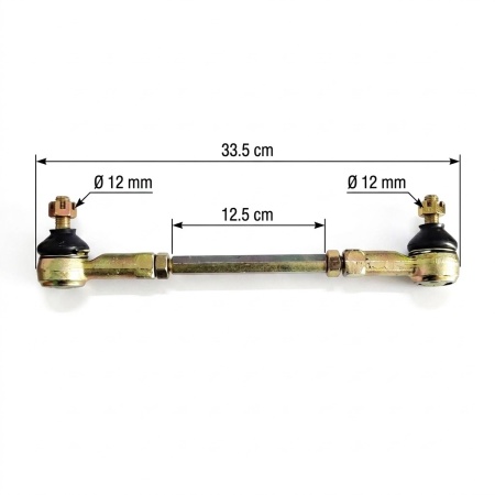 Bieleta directie cu capete de bara ATV 200cc 250cc - 125mm, M12 - Img 4