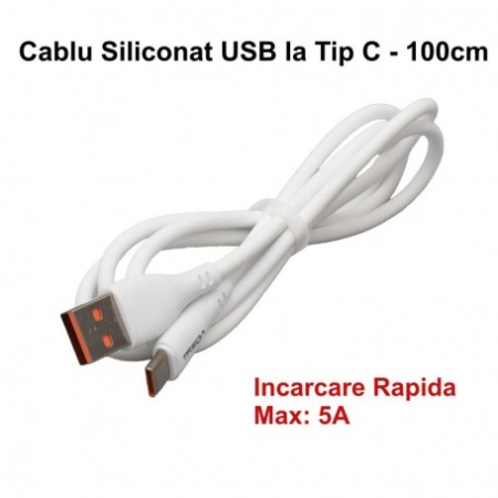 Cablu de Date Siliconat USB Tip C / PD-PD 100cm CA-8983 - Img 2