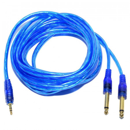 Cablu JAC 3,5 tata Stereo - 2 JAC 6,3 tata Mono Siliconat / 3m , Prof