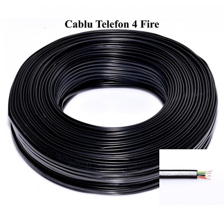 Cablu telefonic negru 4 fire , 100m / rola - Img 2