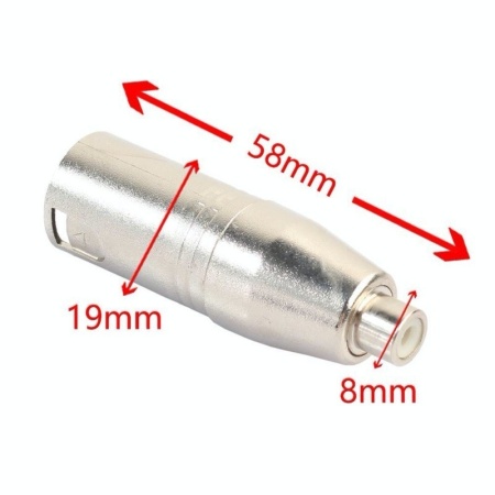 Conector audio XLR tata - RCA Mama - Img 2