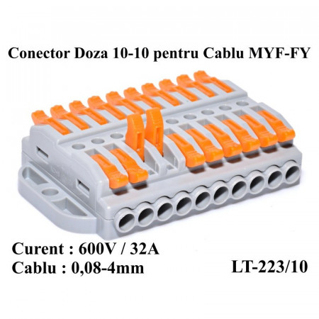 Conector Doza 10-10 pentru Cablu , LT-223/10
