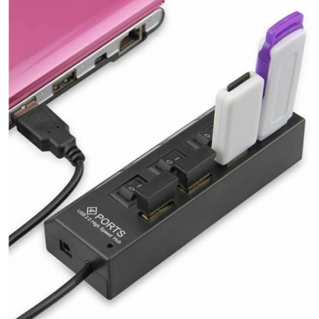 HUB 4 USB 2.0 CU INTRERUPATOR SI LED - Img 2