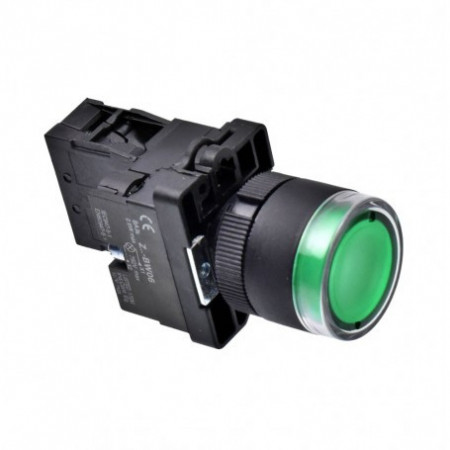 Intrerupator Buton Push Cu Cauciuc 22mm Verde No- EB2 - Img 3