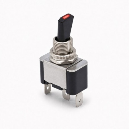 Intrerupator cu Maneta si LED Rosu 12V 30A, ON/OFF, 3 Pini - Img 2