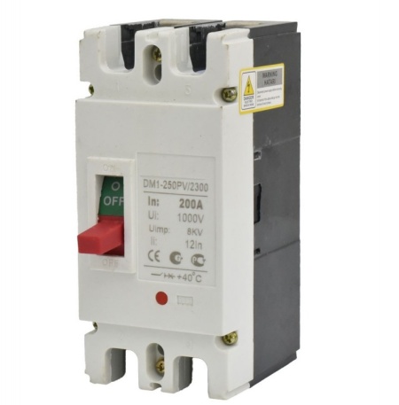 Intrerupator de circuit solar MCCB 2P-200A / 1000V DC - Img 3