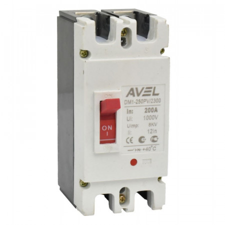 Intrerupator de circuit solar MCCB 2P-200A / 1000V DC