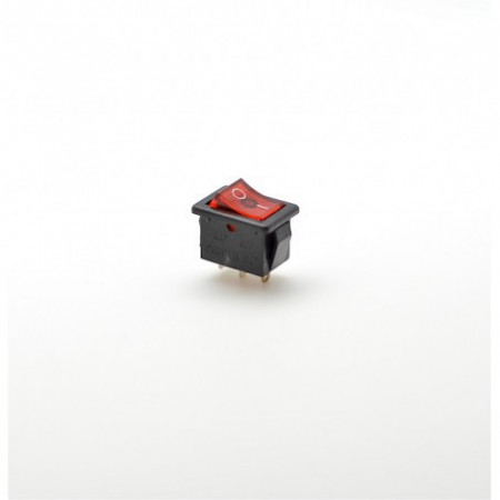 Intrerupator mic IRS 220V led rosu 3 pini, 21X15MM