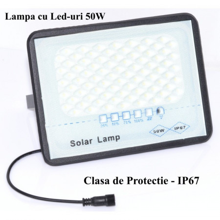 Lampa led 50W cu panou solar si telecomanda - Img 4