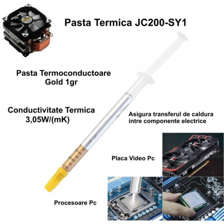 Pasta termoconductoare JC200-SY1, gold, 1 gram