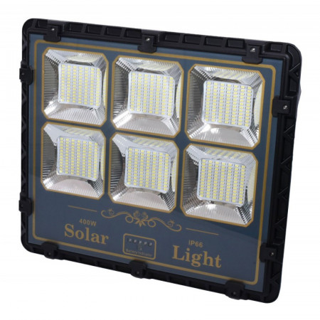 Proiector LED 400W cu panou solar si telecomanda - Img 5