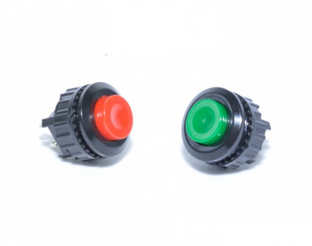 Push Buton Mini, fara Retinere 16x20mm verde sau rosu