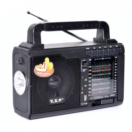 Radio portabil FM cu USB/SD Card si lanterna , VXR