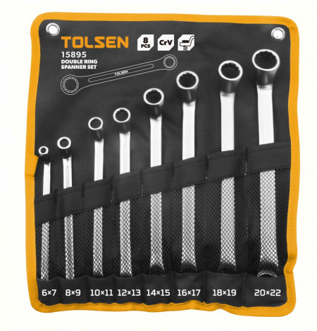 Set de 8 chei inelare duble, Tolsen - Img 2