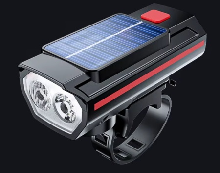Set far si stop led pentru bicicleta cu incarcare USB si panou solar - Img 4