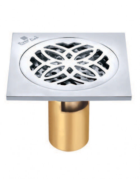 Sifon pardoseala cu decantor alama si capac inox 1